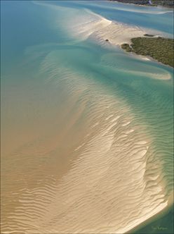 Sand Patterns - Great Sandy Strait - Fraser Island - QLD SQ V (PBH4 00 17806)